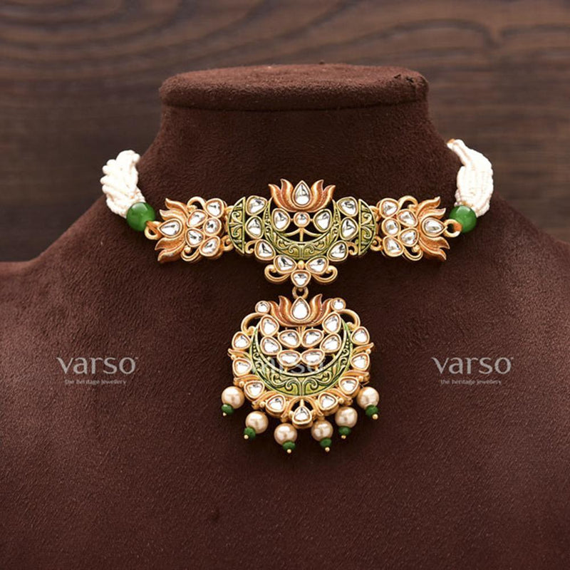 Varso Gorgeous Pearl Chocker with Beautiful Designs   -  2175