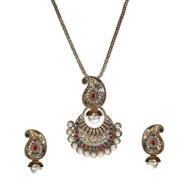 Tip Top Fashions Gold Plated Austrian Stone Necklace Set - 2201306