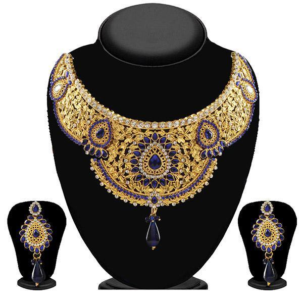 Tip Top Fashions Gold Plated Stone Necklace Set - 2201502