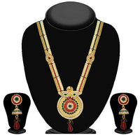Tip Top Fashions Pota Stone Gold Plated Austrian Stone Necklace Set - 2202207