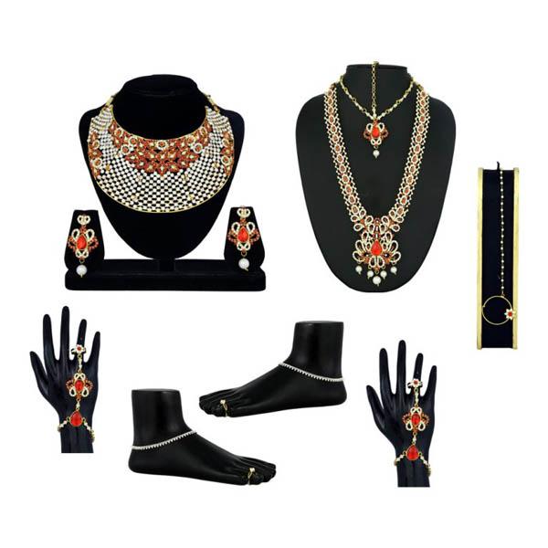 Vivant Charms Stone Gold Plated Bridal Jewellery Combos