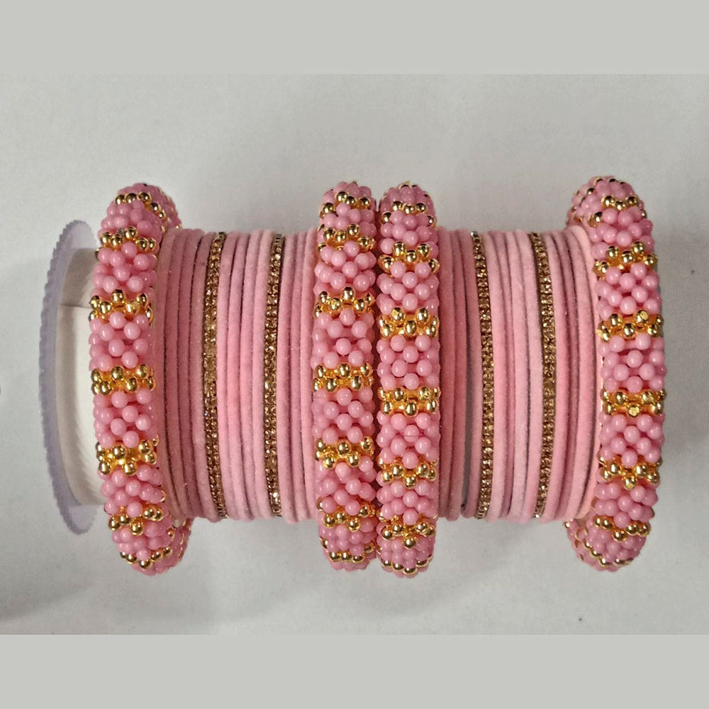 Shree Asha Bangles Austrian Stone Double Hand Bangles Set