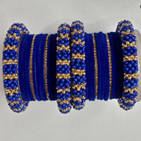 Shree Asha Bangles Austrian Stone Double Hand Bangles Set