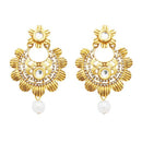 Jheel Austrian Stone And Kundan Pearl Drop Dangler Earrings - 2900204B