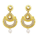 Jheel Austrian Stone And Kundan Pearl Drop Dangler Earrings - 2900207B