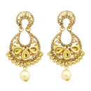 Jheel Austrian Stone Pearl Drop Dangler Earrings - 2900214A