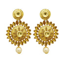 Jheel Kundan Stone Gold Plated Pearl Drop Dangler Earrings - 2900223A