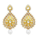 Jheel Kundan Gold Plated Austrian Stone Dangler Earrings - 2900227B