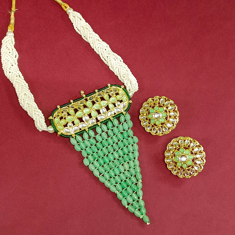 Midas Touch Gold Plated Kundan Stone Choker Necklace Set