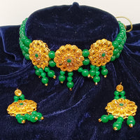 Midas Touch Gold Plated Kundan Stone Necklace Set