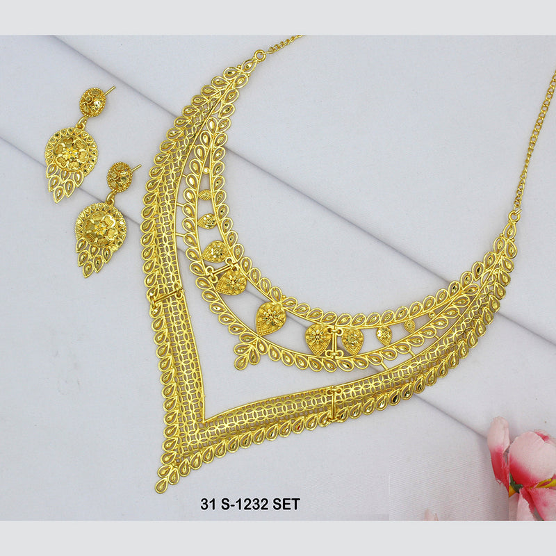 Mahavir Gold Plated Necklace Set