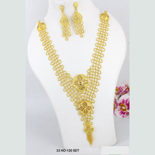 Mahavir Forming Gold Plated Necklace Set