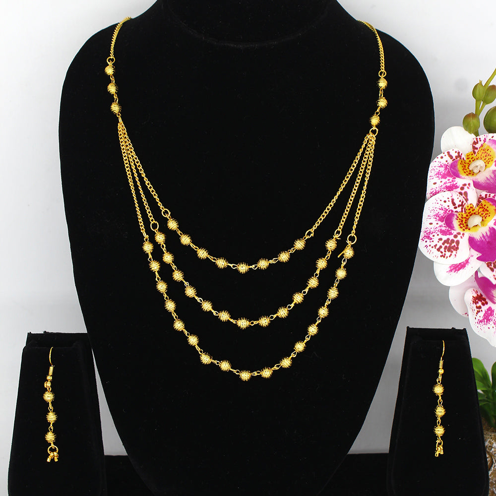 Mahavir Dye Gold Necklace Set