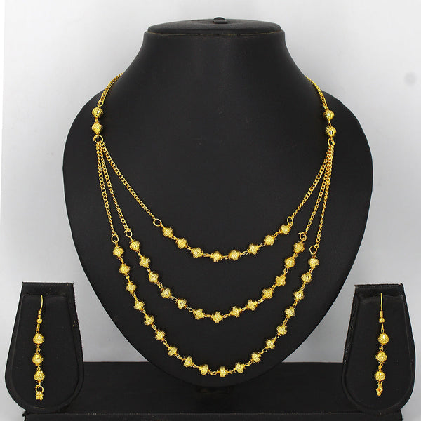 Mahavir Dye Gold Necklace Set