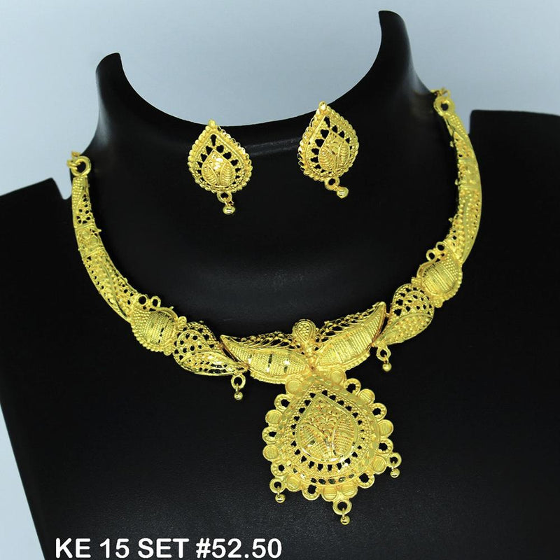 Mahavir Forming Gold Necklace Set   - 36- KE- 15