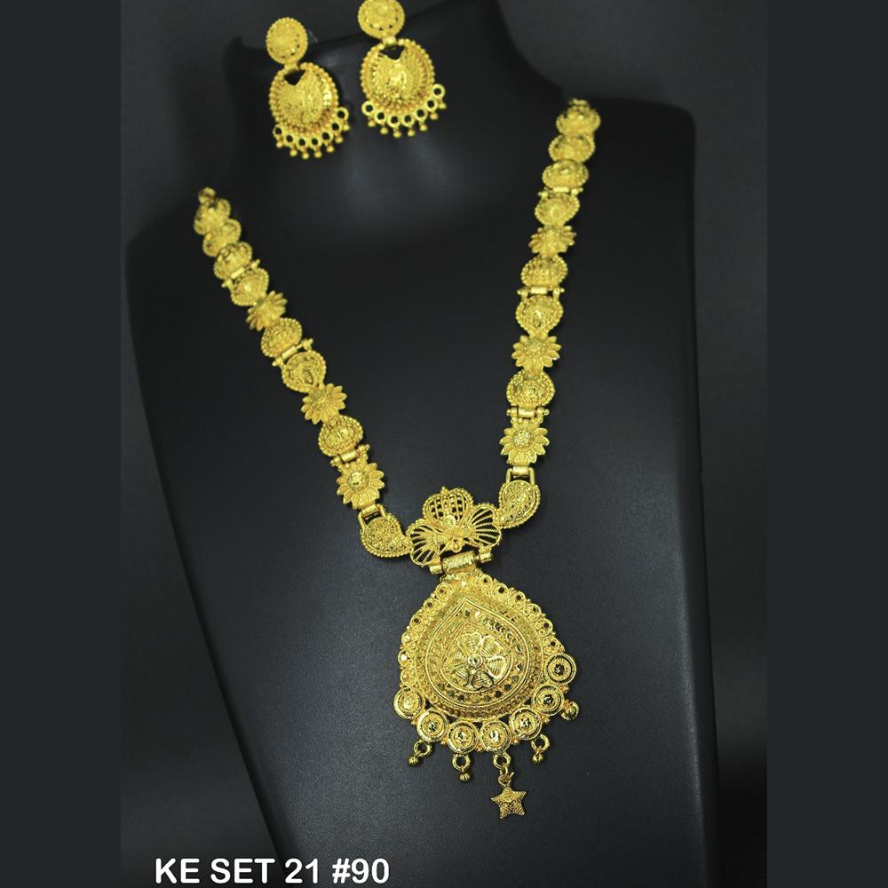 Mahavir Forming Gold Necklace Set   - 36- KE- 21