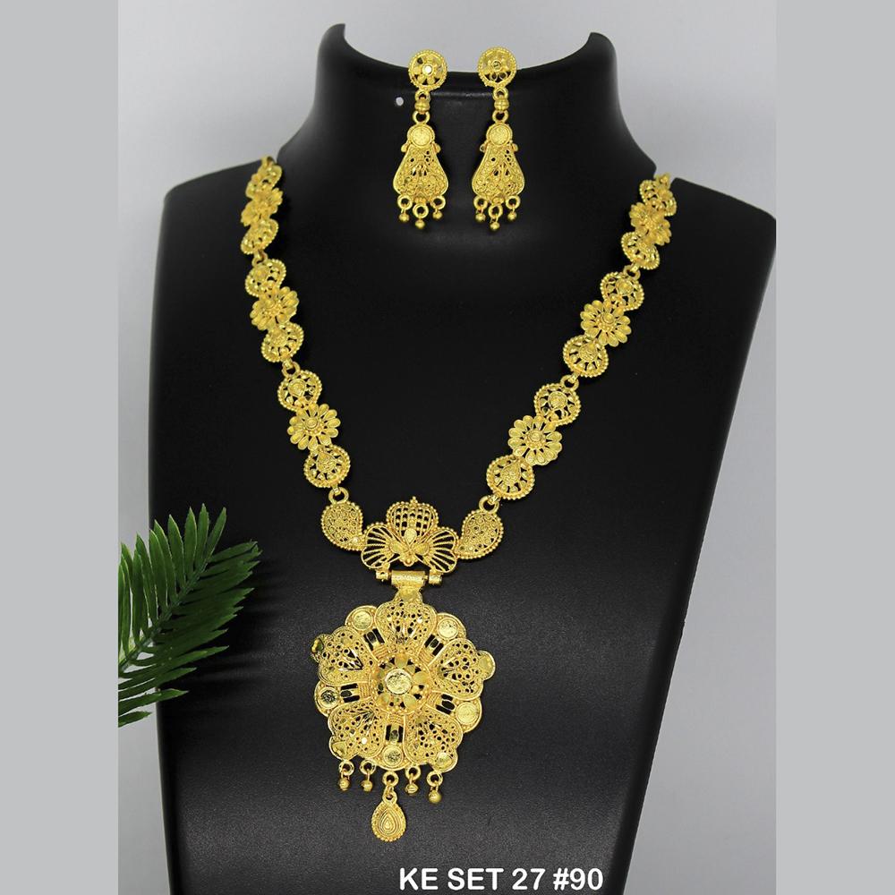 Mahavir Forming Gold Necklace Set   - 36- KE- 27