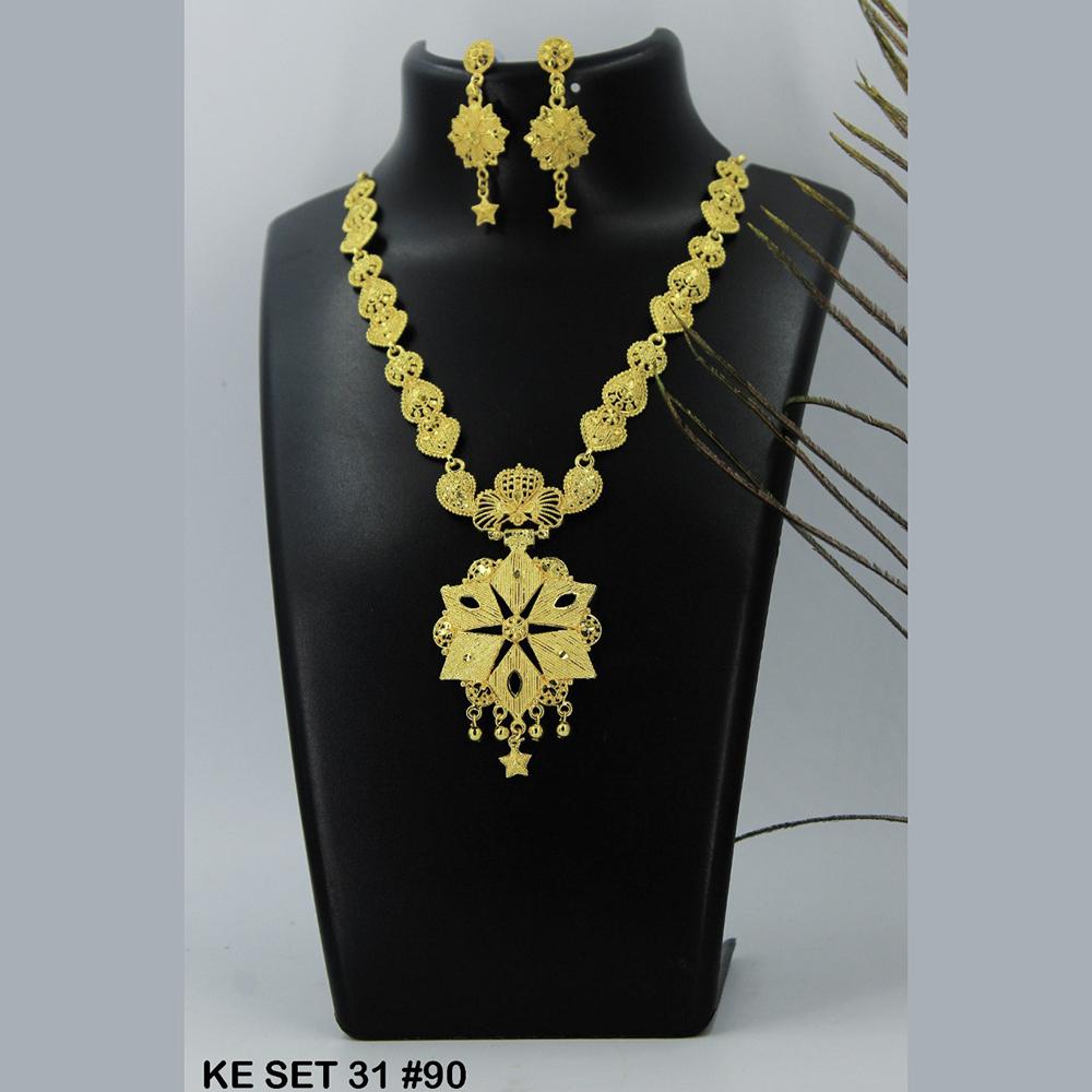 Mahavir Forming Gold Necklace Set   - 36- KE- 31