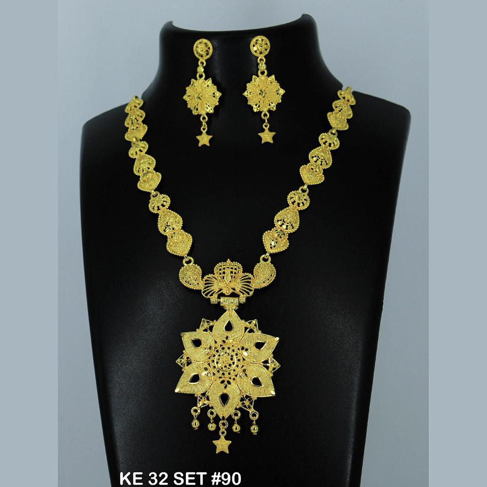 Mahavir Forming Gold Necklace Set   - 36- KE- 32