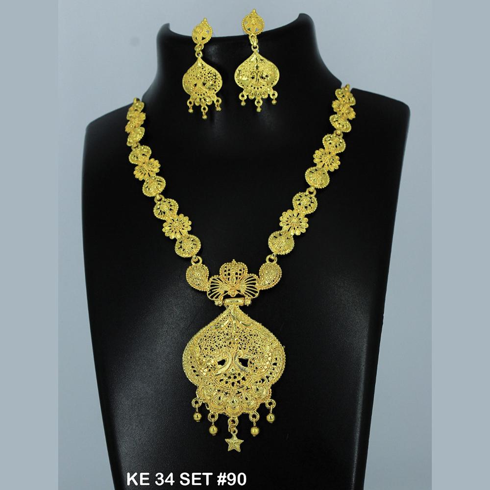 Mahavir Forming Gold Necklace Set   - 36- KE- 34