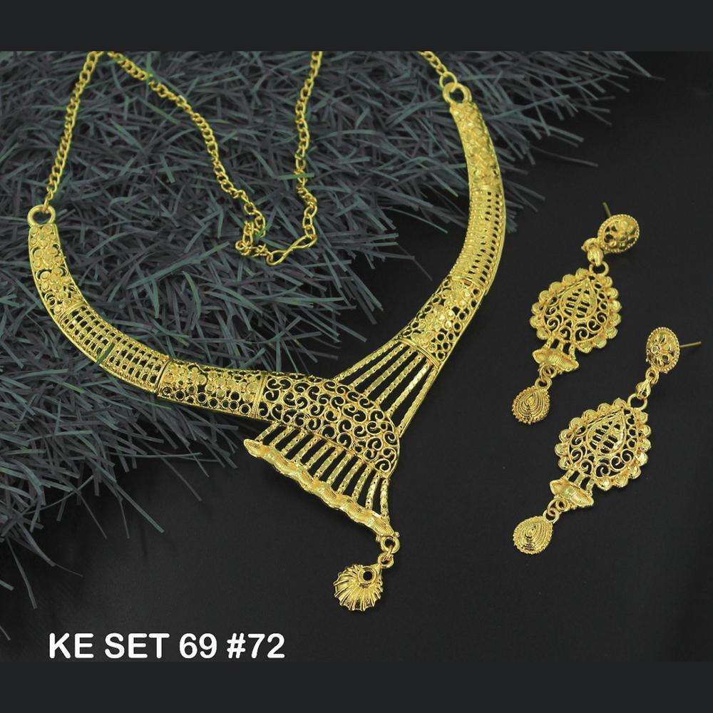 Mahavir Forming Gold Necklace Set   - 36- KE- 69