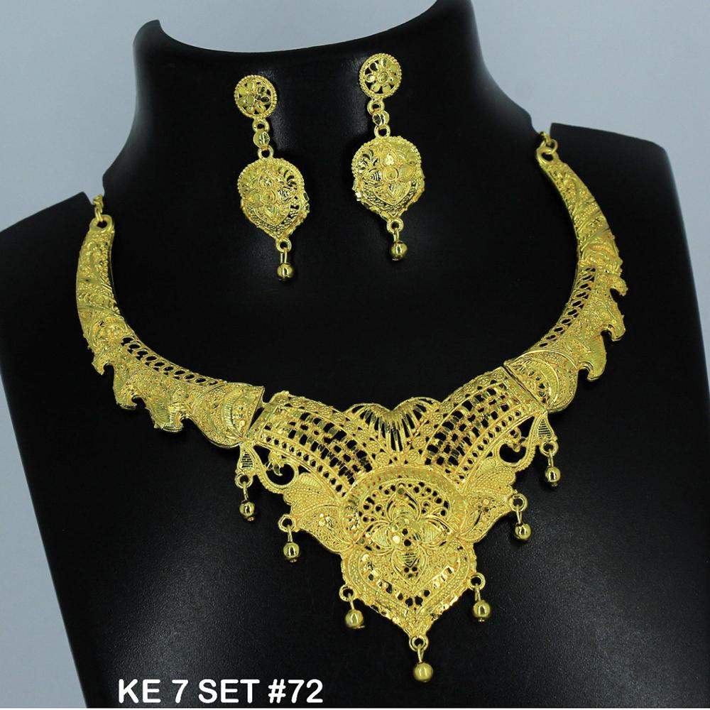 Mahavir Forming Gold Necklace Set   - 36- KE- 7