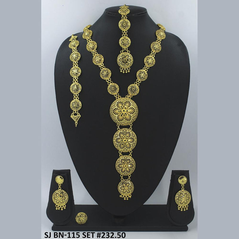 Mahavir Forming Gold Necklace Set   - 36- SJ- BN-115