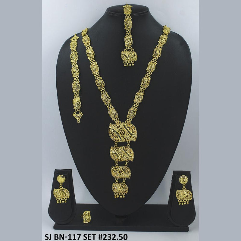 Mahavir Forming Gold Necklace Set   - 36- SJ- BN-117