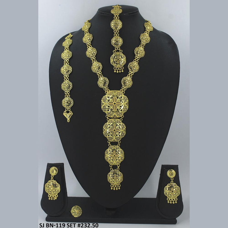 Mahavir Forming Gold Necklace Set   - 36- SJ- BN-119