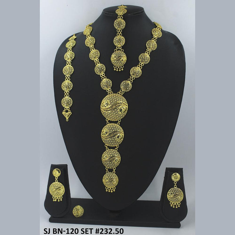 Mahavir Forming Gold Necklace Set   - 36- SJ- BN-120