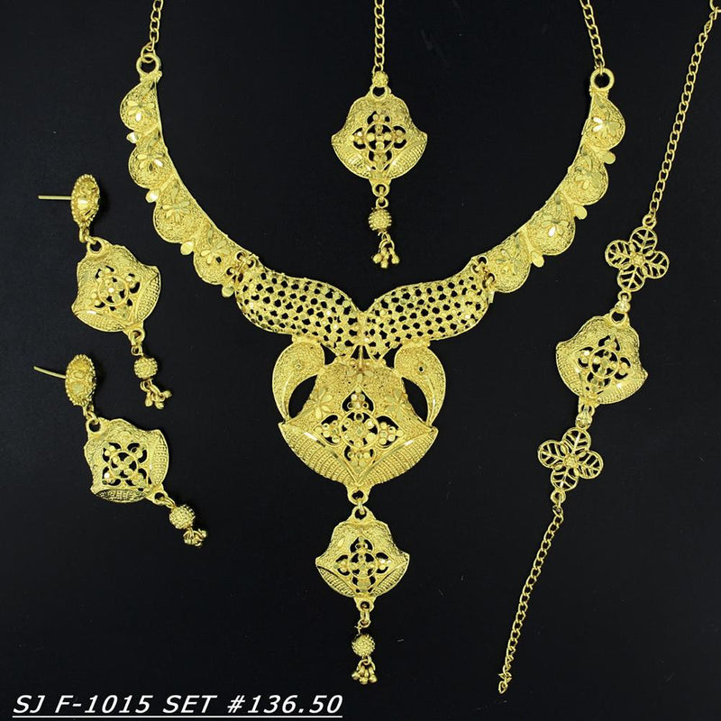 Mahavir Forming Gold Necklace Set   - 36- SJ- F-1015