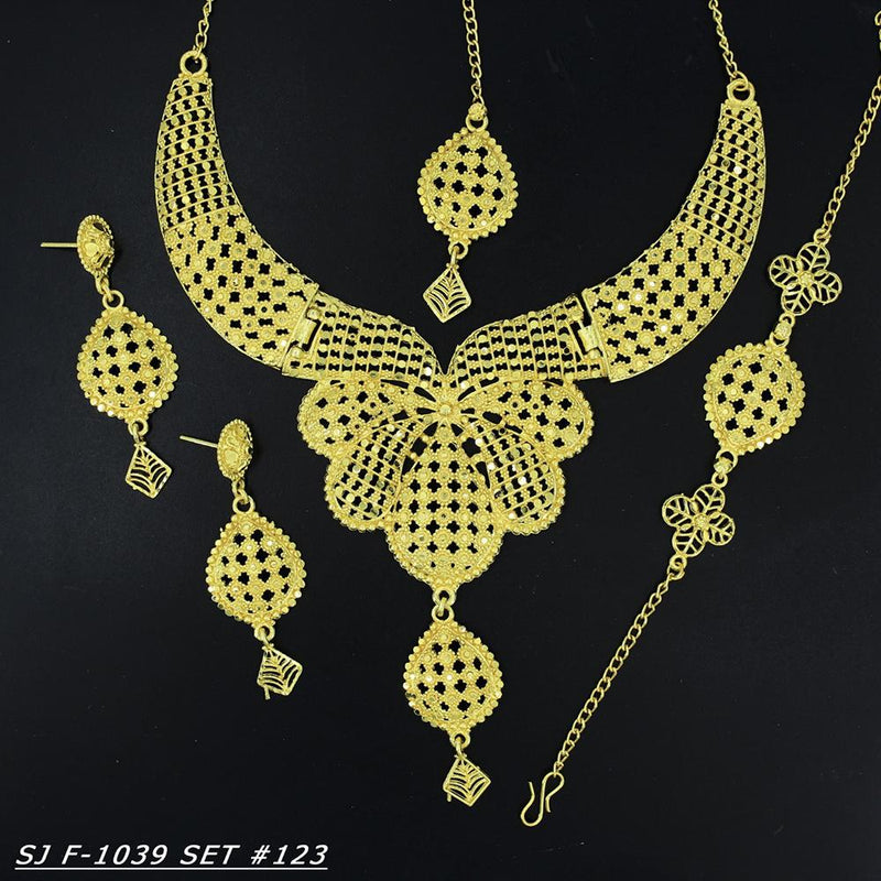 Mahavir Forming Gold Necklace Set   - 36- SJ- F-1039