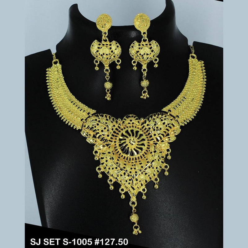 Mahavir Forming Gold Necklace Set   - 36- SJ- S-1005
