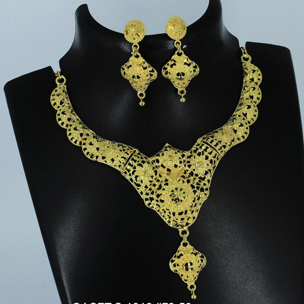 Mahavir Forming Gold Necklace Set   - 36- SJ- S-1013