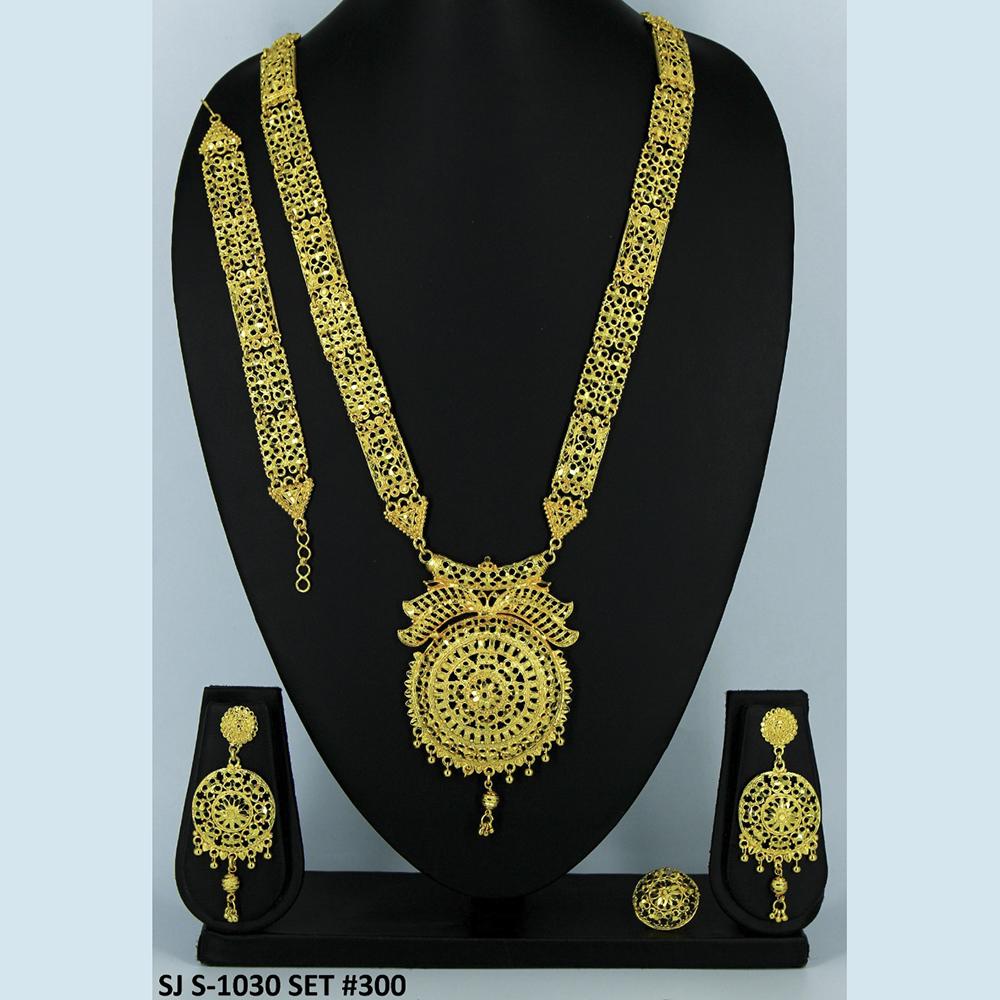 Mahavir Forming Gold Necklace Set   - 36- SJ- S-1030