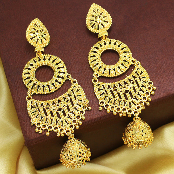 Mahavir Dye Gold Jhumki Earrings