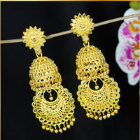 Mahavir Dye Gold Jhumki Earrings