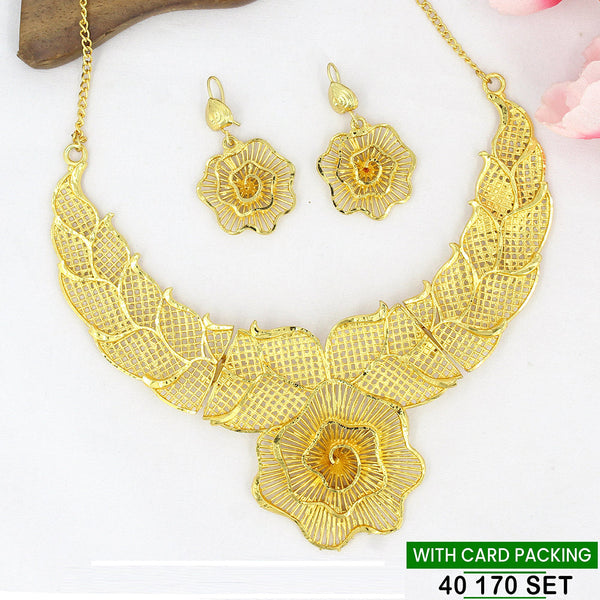 Mahavir Gold Plated Necklace Set