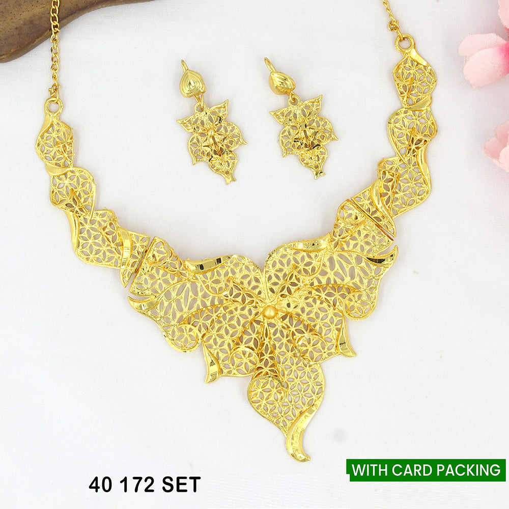 Mahavir Gold Plated Necklace Set