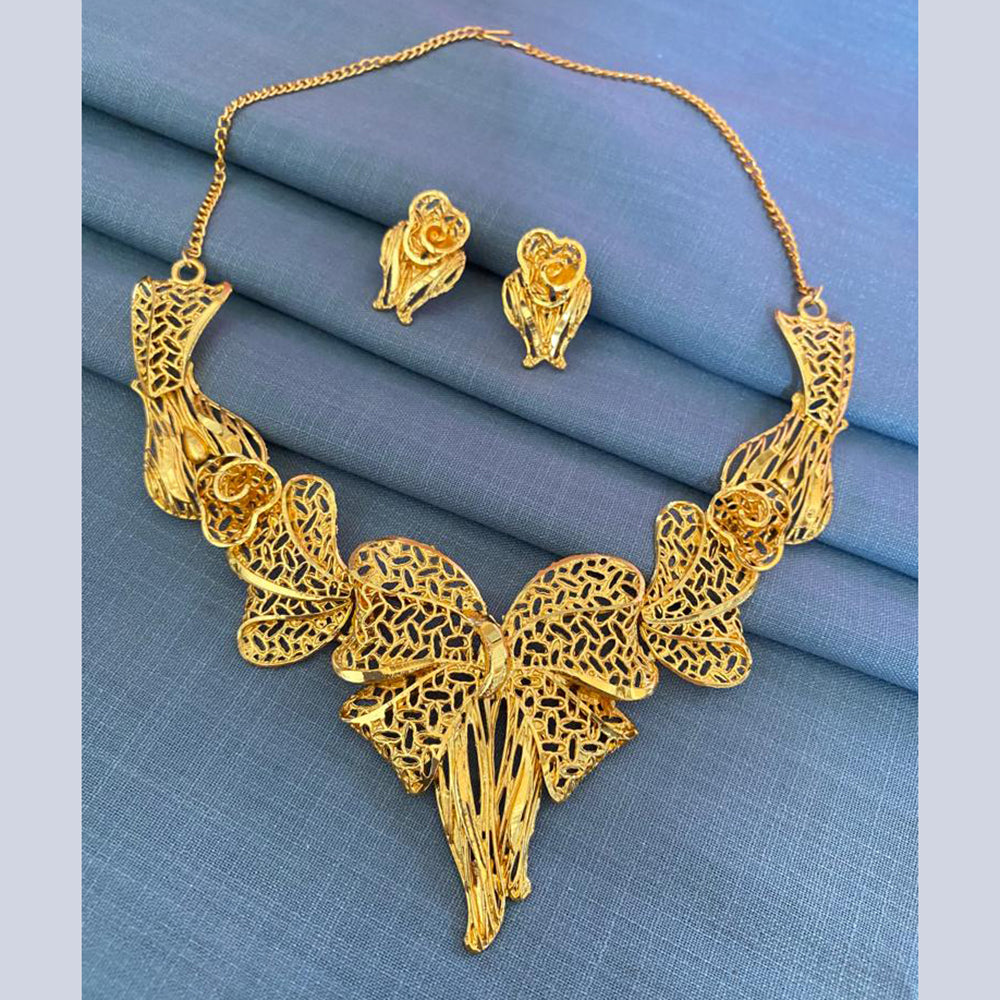 Mahavir Gold Plated Forming Necklace Set