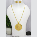 Mahavir Gold Plated Chain Pendant Set