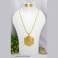 Mahavir Gold Plated Chain Pendant Set