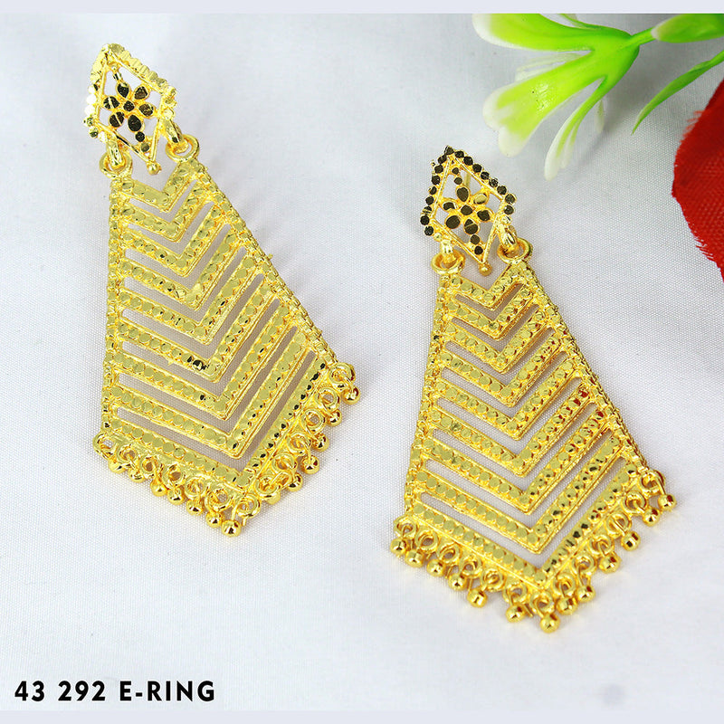 Mahavir Dye Gold Dangler Earrings