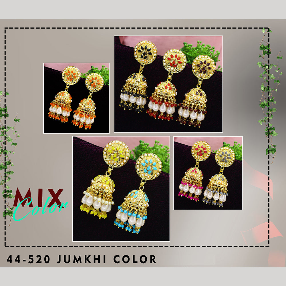 Mahavir Gold Plated Jhumki Earrings