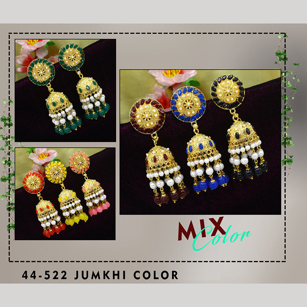 Mahavir Gold Plated Jhumki Earrings