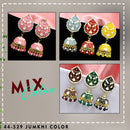 Mahavir Gold Plated Meenakari Jhumki Earrings