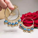 Mahavir Gold Plated Meenakari Jhumki Earrings