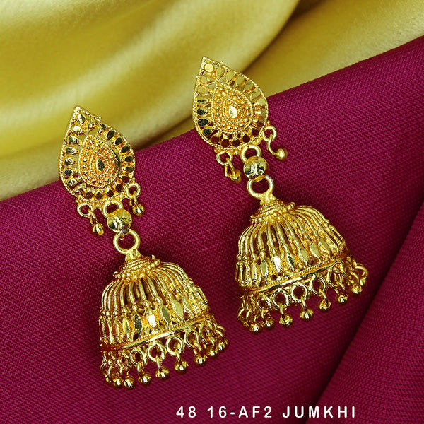 Mahavir Dye Gold Jhumki Earrings