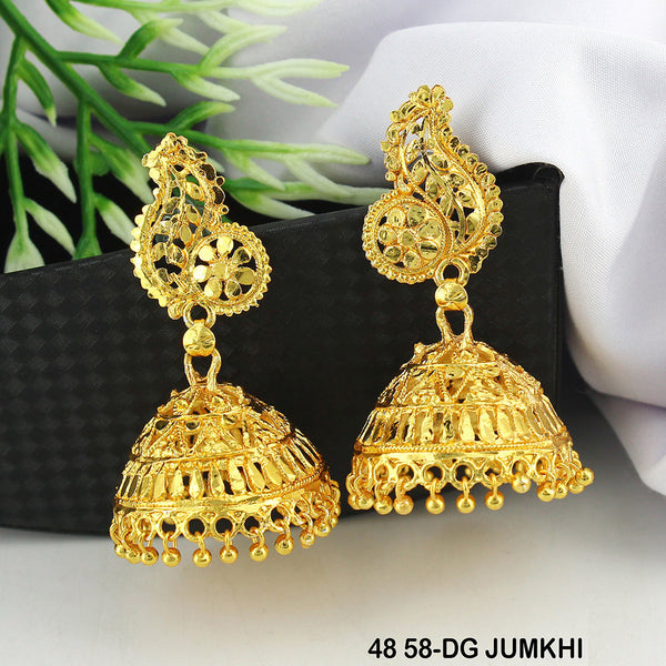 Mahavir Dye Gold Jhumki Earrings