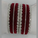 Shree Asha Bangles 14 Pieces in single bangle and Pack Of 12 Maroon Color bangles Set